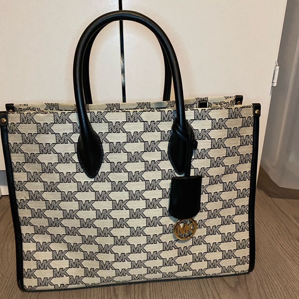 Michael Kors Mirella East West Monogram Canvas Tote